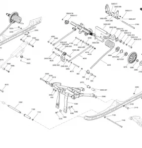 08- Задняя подвеска MXZ - 600HO E-TEC - Package XRS Iron Dog - Superior