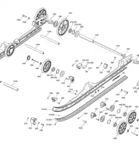 08- Suspension Rear MXZ X - 600R ETEC - Inferior