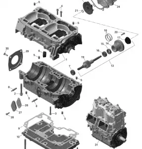 01- Картер and Water Pump - 800R E-TEC