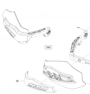 09- Кузовные детали - Hood Section - XRS - Hand Protector - Can-Am Red