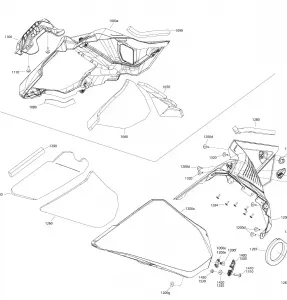 09- Кузовные детали - Hood Section - XRS - Lateral Panel - Can-Am Red