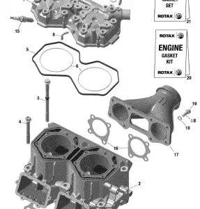 01- Двигатель - Cylinder And Головка блока цилиндров - 850 E-TEC