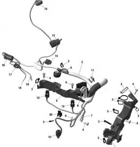 01- Rotax - Двигатель Harness Except SHOT