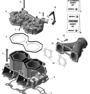 01- Rotax - Cylinder And Головка блока цилиндров