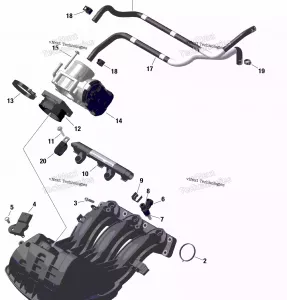 Rotax - Впускной коллектор и дроссельная заслонка