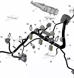 Rotax - Блок управления двигателем и проводка двигателя