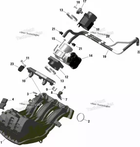 Rotax - Впускной коллектор и дроссельная заслонка