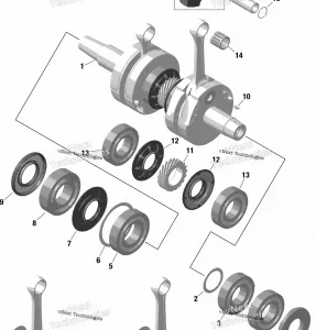 Rotax - Коленвал и поршни