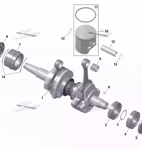 Rotax - Коленвал и поршни