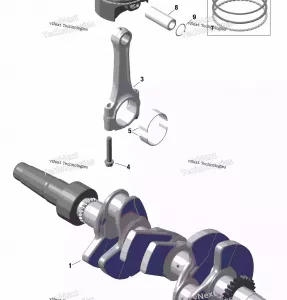 Rotax - Коленвал и поршни