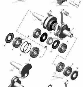 Rotax - Коленвал и поршни