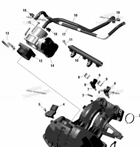 Rotax - Впускной коллектор и дроссельная заслонка