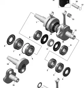 01- Rotax - Vilebrequin Et Pistons