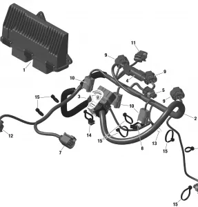 01- Блок управления двигателем и проводка двигателя