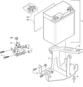 Battery and Tray