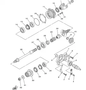 MIDDLE DRIVE GEAR