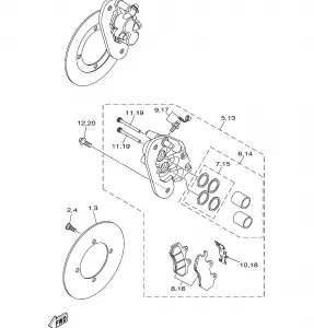 REAR BRAKE CALIPER