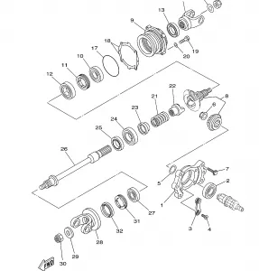 MIDDLE DRIVE GEAR