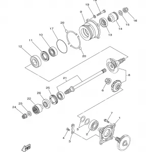 MIDDLE DRIVE GEAR