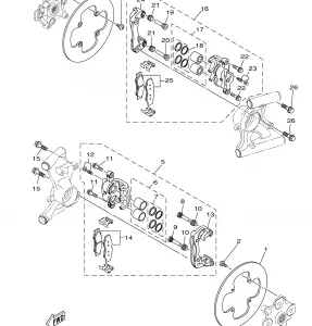 REAR BRAKE CALIPER