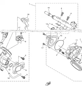 THROTTLE BODY в сборе 1