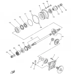 MIDDLE DRIVE GEAR