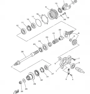 MIDDLE DRIVE GEAR